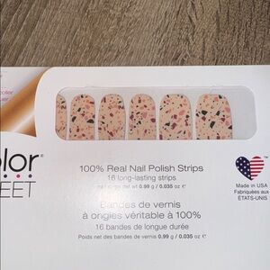 Color Street Terrazzo Nail Strips - Pink, Black, Green - Back in tile